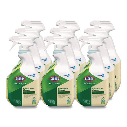 Clorox Clorox Pro EcoClean All-Purpose Cleaner, Unscented, 32 oz Spray Bottle, 9/Carton