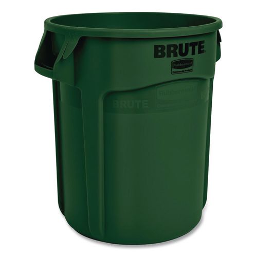 Rubbermaid Commercial Vented Round BRUTE Container, 20 gal, Resin, Dark Green