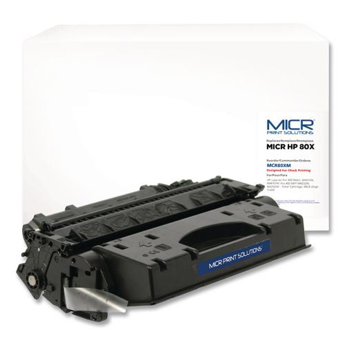 MICR Print Solutions Compatible CF280X(M) (80XM) High-Yield MICR Toner, 6,900 Page-Yield, Black