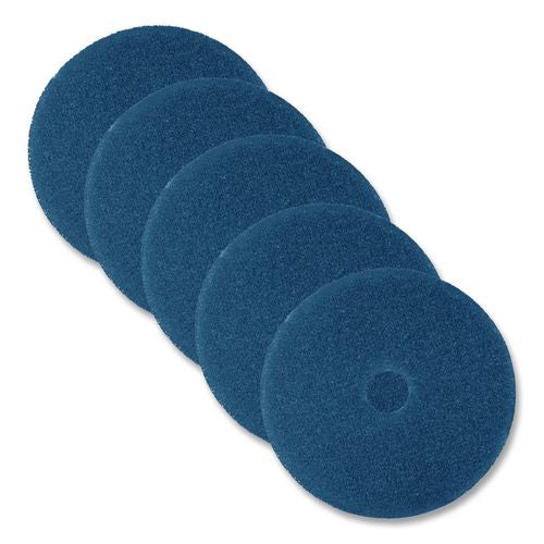 3M Low-Speed High Productivity Floor Pads 5300, 20" Diameter, Blue, 5/Carton