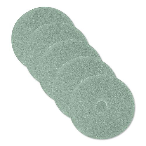 3M Ultra High-Speed Floor Burnishing Pads 3100, 27" Diameter, Aqua, 5/Carton
