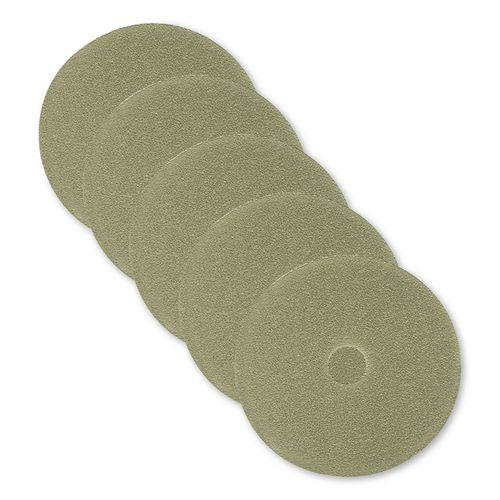 3M Low-Speed TopLine Autoscrubber Floor Pads 5000, 20" Diameter, Green/Amber, 5/Carton