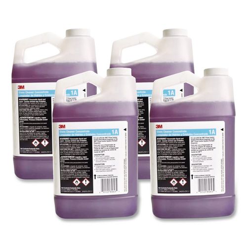 3M Glass Cleaner Concentrate, 2 L Bottle, 4/Carton