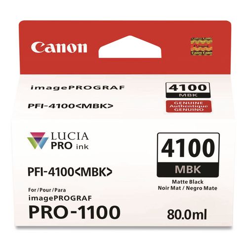 Canon 6776C002AA (PFI-4100) High-Yield Ink, Matte Black