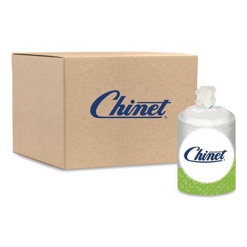 Chinet Paper Dinnerware, Plate, 8.75" dia, White, 500/Carton