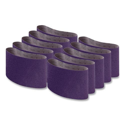 3M Regalite Resin Bond Cloth Belt, 80 Grit, 9.88 x 29.5, 10/Carton