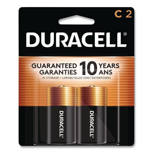 Duracell Coppertop Alkaline C Batteries, 2/Pack