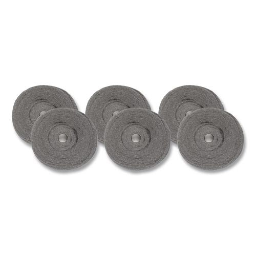 GMT Industrial-Quality Steel Wool Reel, #2 Medium Coarse, 5 lb Reel, Steel Gray, 6/Carton