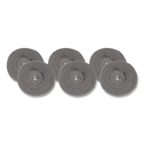 GMT Industrial-Quality Steel Wool Reel, #3 Coarse, 5 lb Reel, Steel Gray, 6/Carton