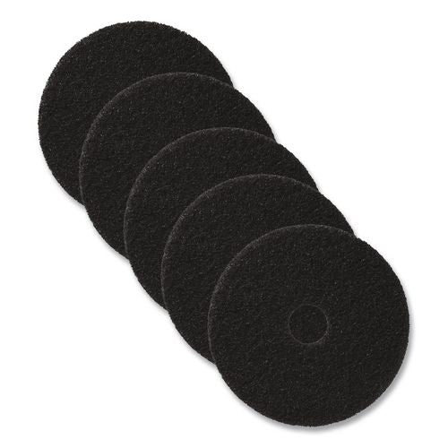Americo Stripping Pads, 20" Diameter, Black, 5/Carton