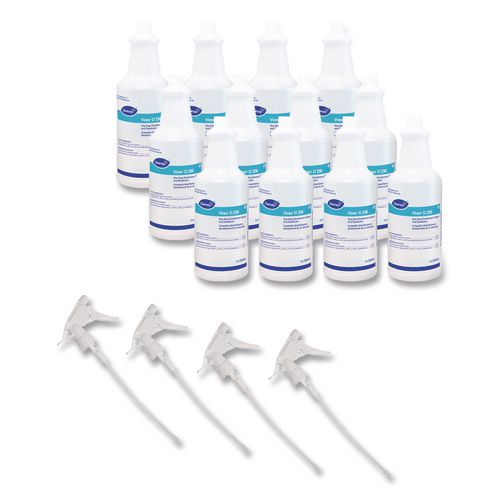 Diversey Virex II 256 Empty Spray Bottle, 32 oz, Clear, 12/Carton