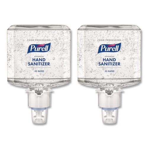 PURELL Advanced E3-Rated Instant Hand Sanitizer Gel, 1,200 mL Refill, Fragrance-Free, For ES4 Dispensers, 2/Carton