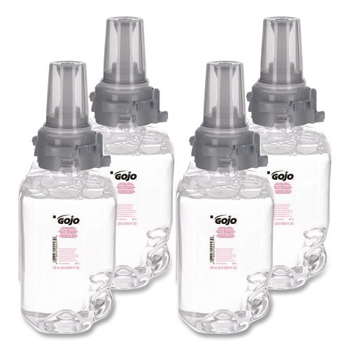 GOJO Clear and Mild Foam Handwash Refill, For ADX-7 Dispenser, Fragrance-Free, 700 mL, 4/Carton