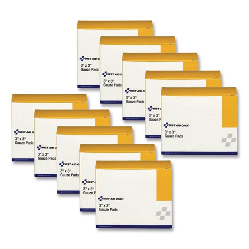 First Aid Only Refill Gauze Pads for ANSI-Compliant First Aid Kits/Cabinets, Sterile, 3 x 3, 40/Pack