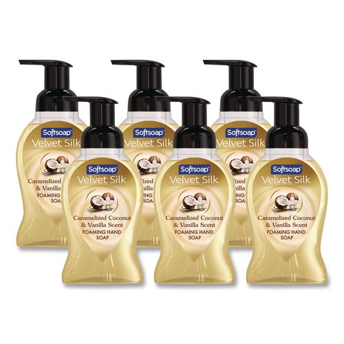 Softsoap Velvet Silk Foaming Liquid Hand Soap, Coconut, 9 oz, 6/Carton