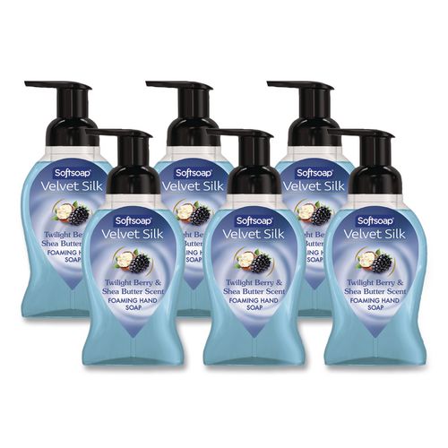 Softsoap Velvet Silk Foaming Liquid Hand Soap, Twilight Berry and Shea Butter, 9 oz, 6/Carton