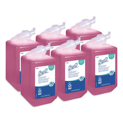 Scott Pro Foam Skin Cleanser with Moisturizers Refill, Light Floral Scent, 1 L, 6/Carton