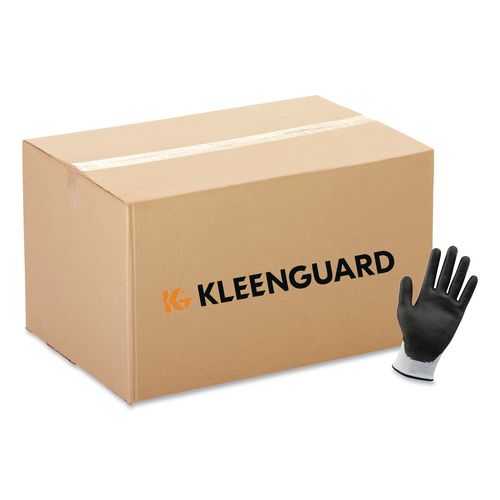 KleenGuard G60 ANSI Level 2 Cut-Resistant Gloves, EN388: 4343, 8.86" Long, Medium (Size 8), White/Black, 12 Pairs/Carton