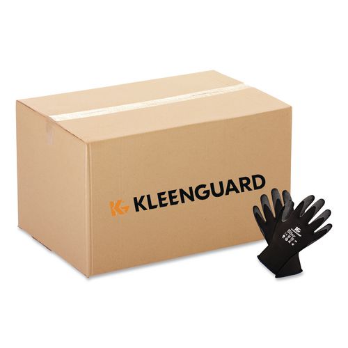 KleenGuard G40 Latex Coated Gloves, EN388: 2142, Medium (Size 8), Gray/Black, 12 Pairs