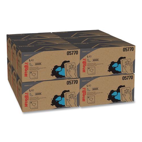 WypAll L40 Towels, Pro Towels, 12 x 23, White, 45/Box, 12 Boxes/Carton
