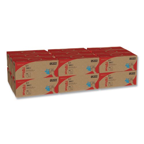 WypAll L10 Towels POP-UP Box, 1-Ply, 12 x 10.25, White, 125/Box, 18 Boxes/Carton