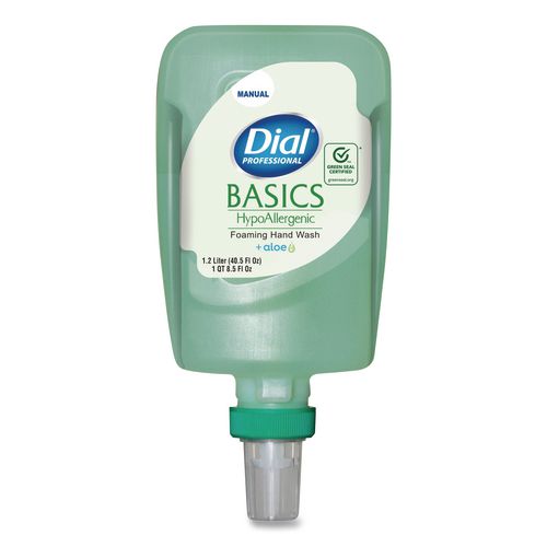 Dial Professional Basics Hypoallergenic Foaming Hand Wash Refill for FIT Manual Dispenser, Fresh Floral Scent, 1.2 L
