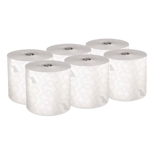 Scott Pro Hard Roll Paper Towels with Elevated Scott Design for Scott Pro Dispenser, Gray Core Only, 1-Ply, 1,150 ft, 6 Rolls/CT