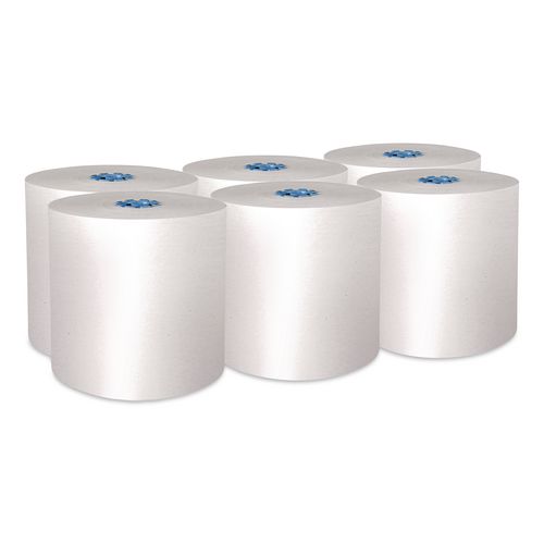 Scott Pro Hard Roll Paper Towels with Absorbency Pockets for Scott Pro Dispenser, Blue Core Only, 1-Ply, 7.5" x 900 ft, 6 Rolls/CT