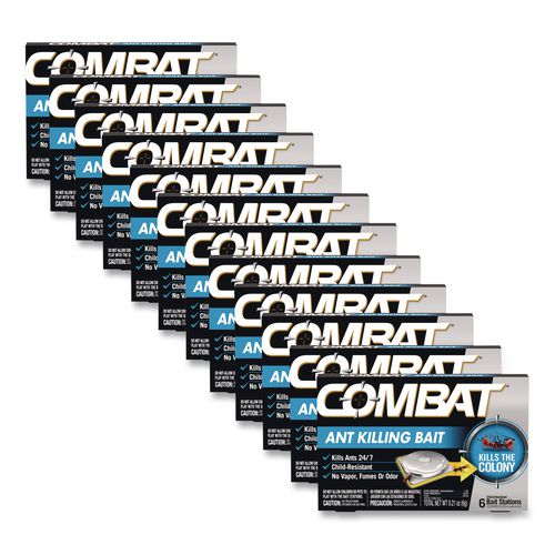 Combat Source Kill Ant Bait Station, 0.21 oz, 6/Box, 12 Boxes/Carton