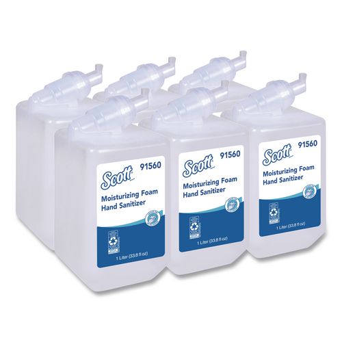 Scott Pro Moisturizing Foam Hand Sanitizer, 1,000 mL Refill, Fruity Cucumber Scent, 6/Carton