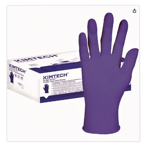 Kimtech PURPLE NITRILE Exam Gloves, Powder-Free, Medium, 6 mil Thick, 9.5" Long, Purple, 500/Carton