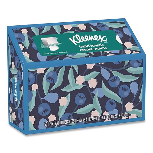 Kleenex Everyday Hand Towels, 1-Ply, 8 x 9.1, White, 60 Towels/Box