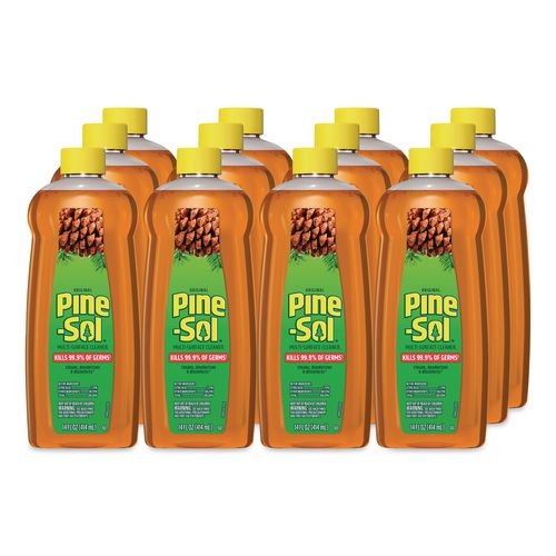 Pine-Sol Multi-Surface Cleaner Disinfectant Concentrated, Pine Scent, 14 oz Bottle, 12/Carton