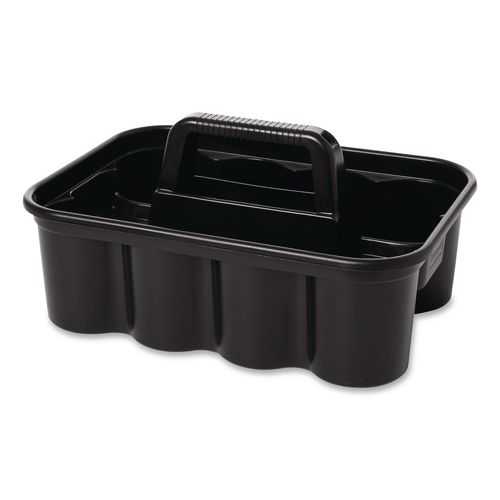 Rubbermaid Commercial Commercial Deluxe Carry Caddy, Eight Compartments, 15 x 7.4, Black