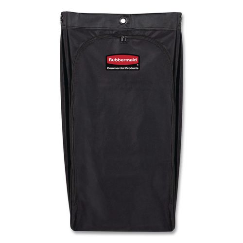 Rubbermaid Commercial Fabric Cleaning Cart Bag for Rubbermaid Commercial Housekeeping and Janitorial Carts, 30 gal, 10.5 x 16.8 x 33, Black, 4/CT