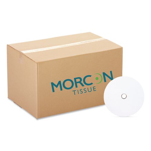 Morcon Tissue Small Core Bath Tissue, Septic Safe, 2-Ply, White, 1,200 Sheets/Roll, 12 Rolls/Carton