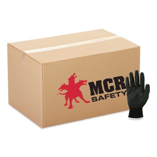 MCR Safety Work Gloves, 10" Long, Black, 12 Pairs