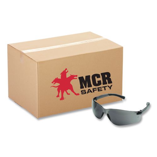 MCR Safety BearKat Safety Glasses, Frameless, Gray Single Lens, 12/Box