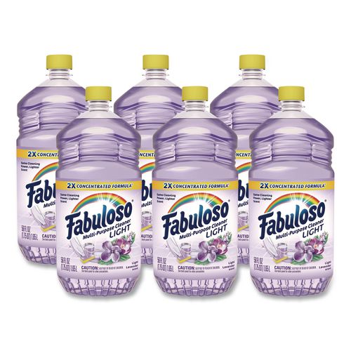 Fabuloso Multi-Use Cleaner, Light Lavender Scent, 56 oz Bottle, 6/Carton