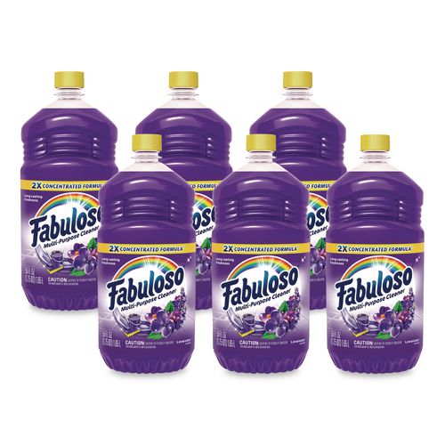 Fabuloso Multi-Use Cleaner, Lavender Scent, 56 oz. Bottle, 6/Carton