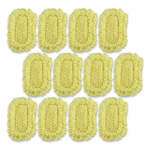Rubbermaid Commercial Trapper Looped-End Dust Mop Head, 12 x 5, Yellow, 12/Carton