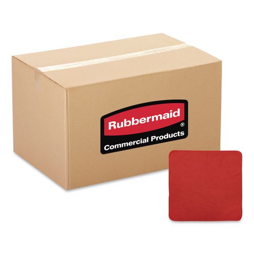 Rubbermaid Commercial Microfiber Cleaning Cloths, 16 x 16, Red, 24/Pack