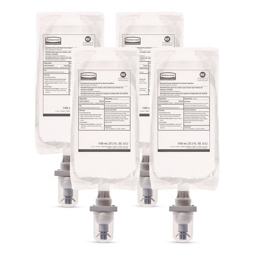 Rubbermaid Commercial Auto Foam Refill Antibacterial Hand Soap, Fragrance-Free, 1,100 mL, 4/Carton