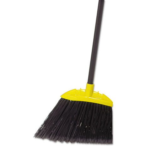 Rubbermaid Commercial Jumbo Smooth Sweep Angled Broom, 57" Length, Black/Yellow, 6/Carton