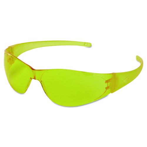 MCR Safety Checkmate Safety Glasses CK114, Frameless, Amber Single Hard Coat Scratch-Resistant Lens