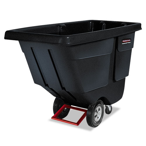 Rubbermaid Commercial 1 cu yd BRUTE Rotomolded Tilt Truck, 850 lb Capacity, Black