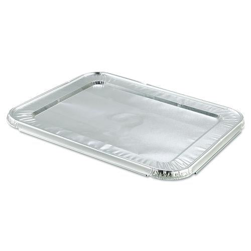 HFA Steam Pan Foil Lids, Fits Half-Size Pan, 25 Gauge, 12.81 x 10.44, 100/Carton