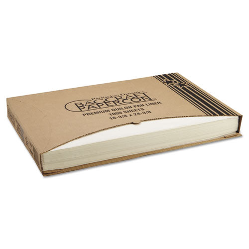 Bagcraft Premium Grease-Proof Quilon Pan Liners, 16.38 x 24.38, White, 1,000/Carton