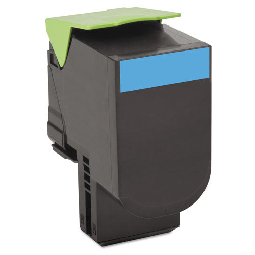 Lexmark 80C1XC0 Return Program Toner, 4,000 Page-Yield, Cyan