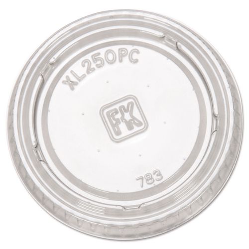 Fabri-Kal Portion Cup Lids, Fits 1.5 oz to 2.5 oz Portion Cups, Plastic, Clear, 125/Sleeve, 20 Sleeves/Carton